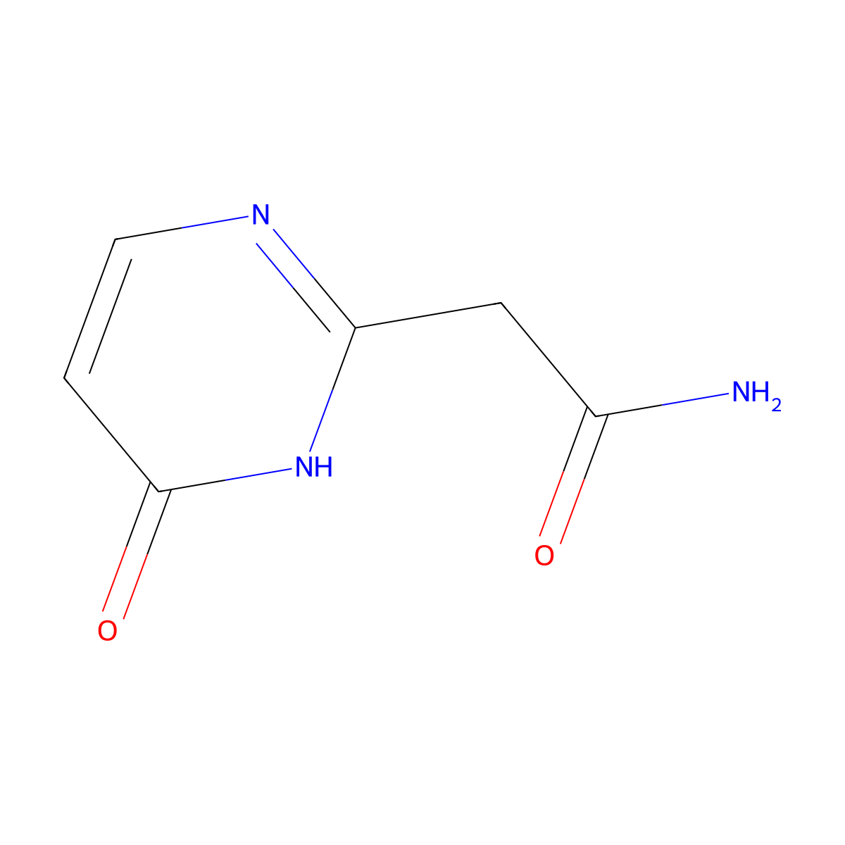 2-(4-Hydroxypyrimidin-2-yl)acetamide molecular structure, CAS 1249257-18-8