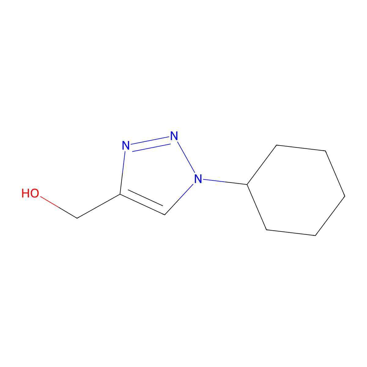 (1-cyclohexyl-1H-1,2,3-triazol-4-yl)methanol molecular structure, CAS 1249257-87-1