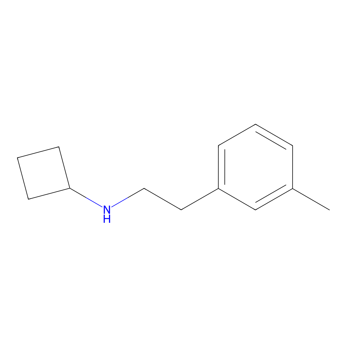 N-[2-(3-methylphenyl)ethyl]cyclobutanamine molecular structure, CAS 1249258-28-3