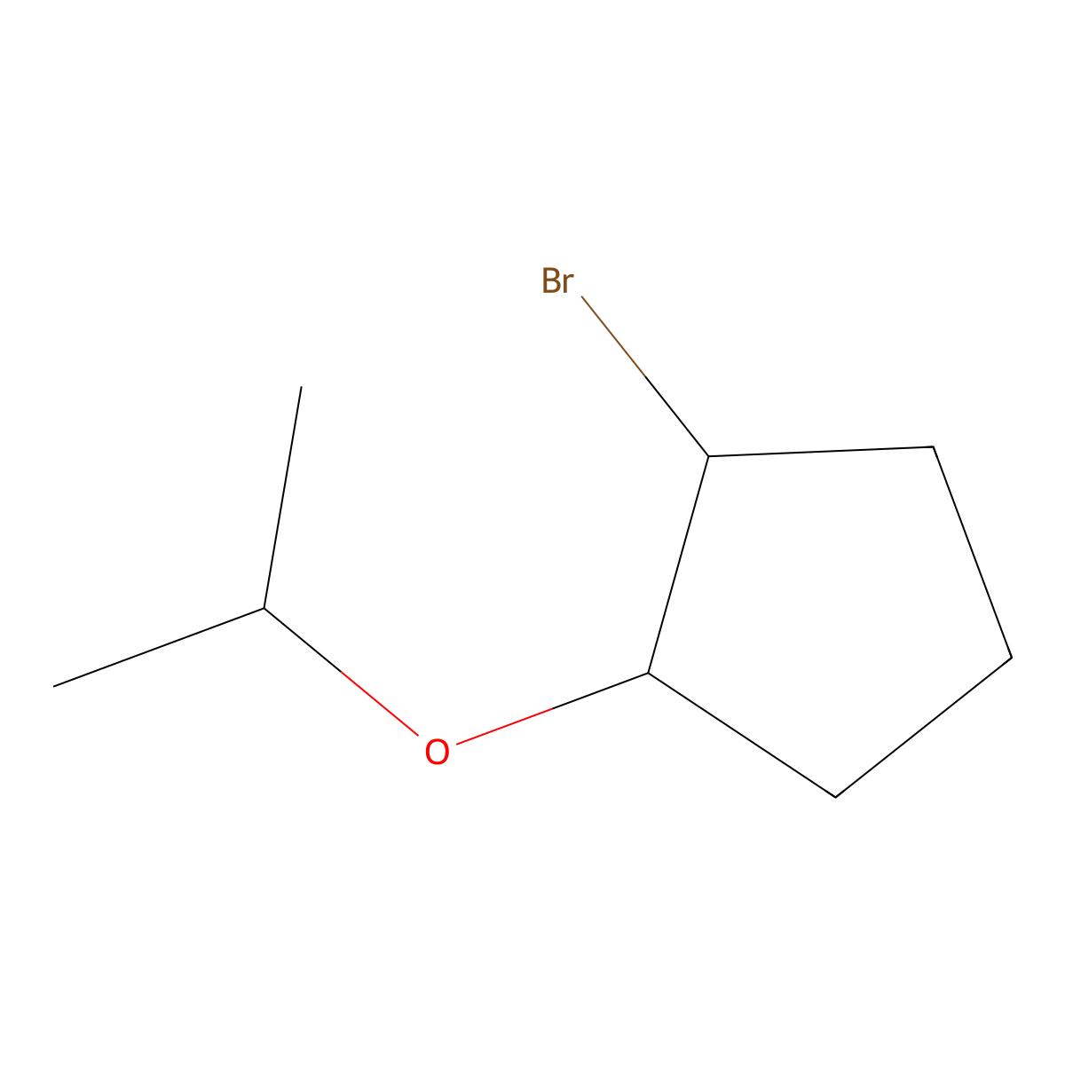 1-Bromo-2-(propan-2-yloxy)cyclopentane molecular structure, CAS 1249261-73-1