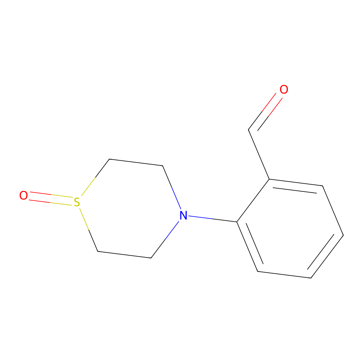 2-(1-Oxo-1lambda4-thiomorpholin-4-yl)benzaldehyde molecular structure, CAS 1249264-33-2