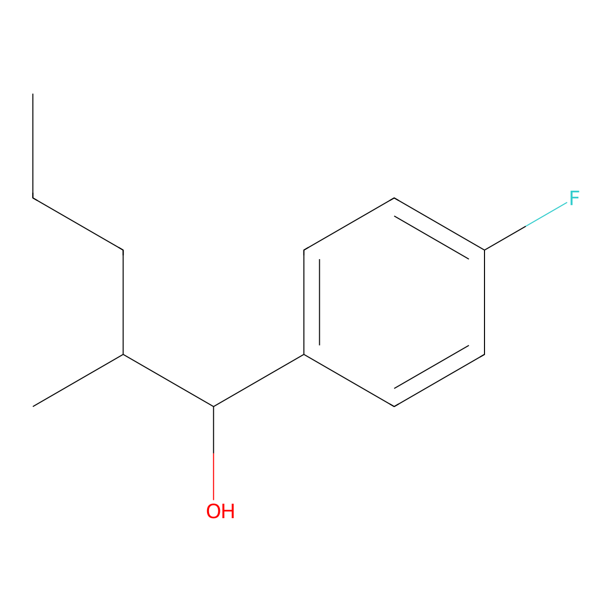 4-Fluoro-alpha-(1-methylbutyl)benZenemethanol molecular structure, CAS 1249265-30-2