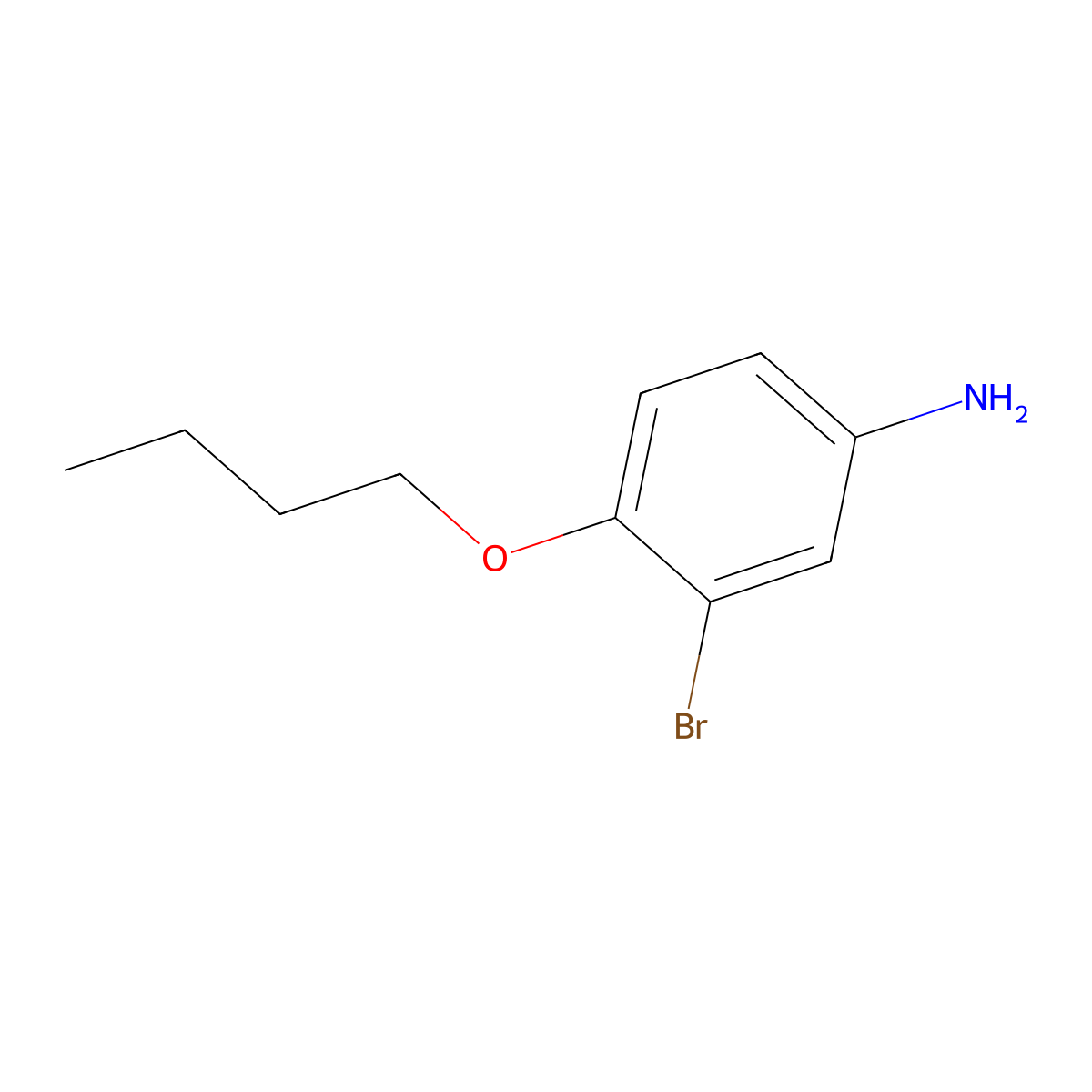 3-Bromo-4-butoxyaniline molecular structure, CAS 1249266-05-4