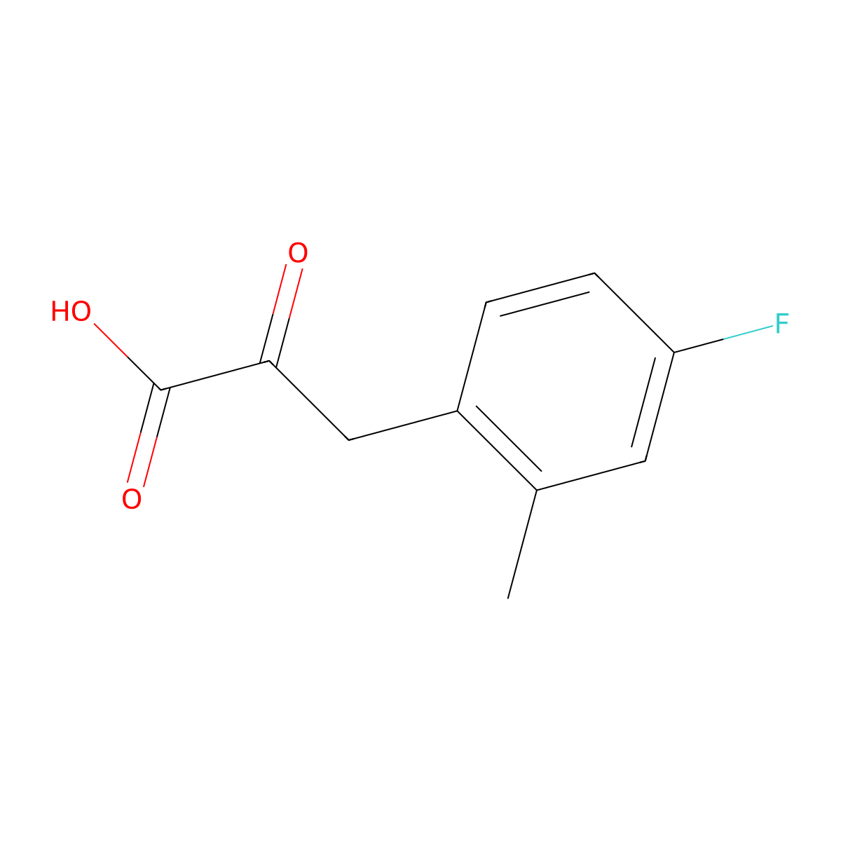 3-(4-Fluoro-2-methylphenyl)-2-oxopropanoic acid molecular structure, CAS 1249266-47-4