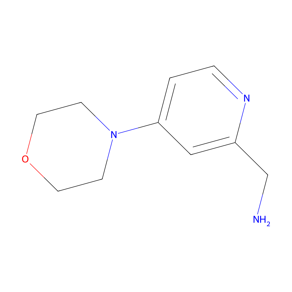 (4-Morpholinopyridin-2-yl)methanamine molecular structure, CAS 1249267-08-0