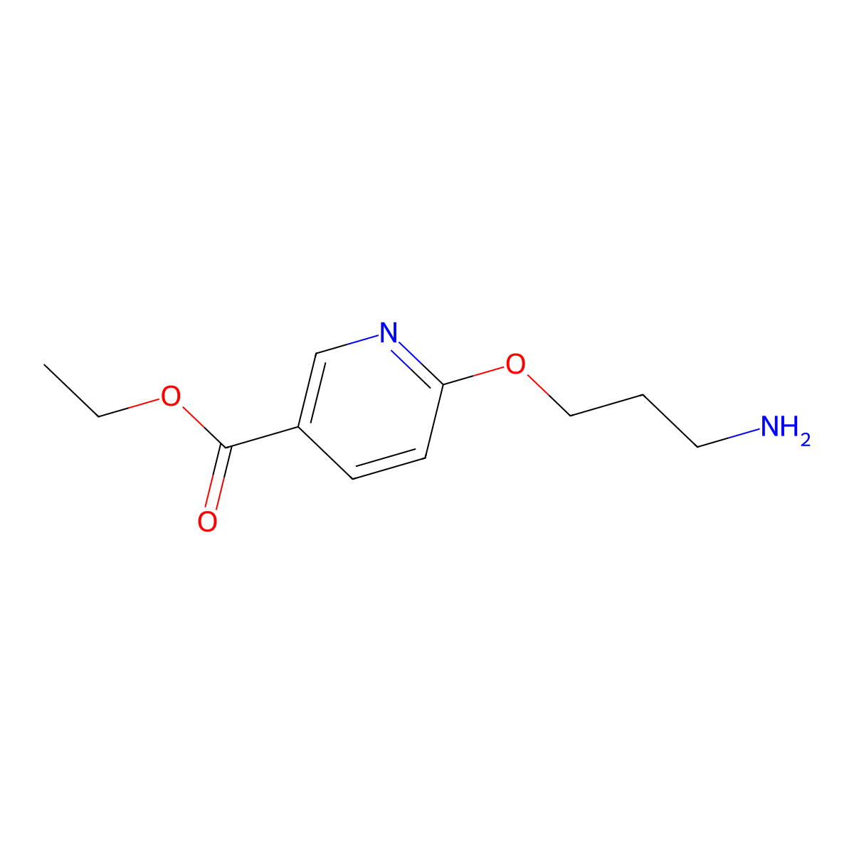 Ethyl 6-(3-aminopropoxy)pyridine-3-carboxylate molecular structure, CAS 1249267-19-3
