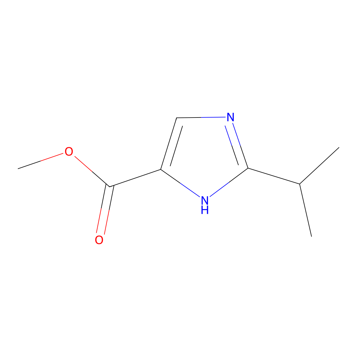 Methyl 2-isopropyl-1H-imidazole-4-carboxylate molecular structure, CAS 1249269-64-4