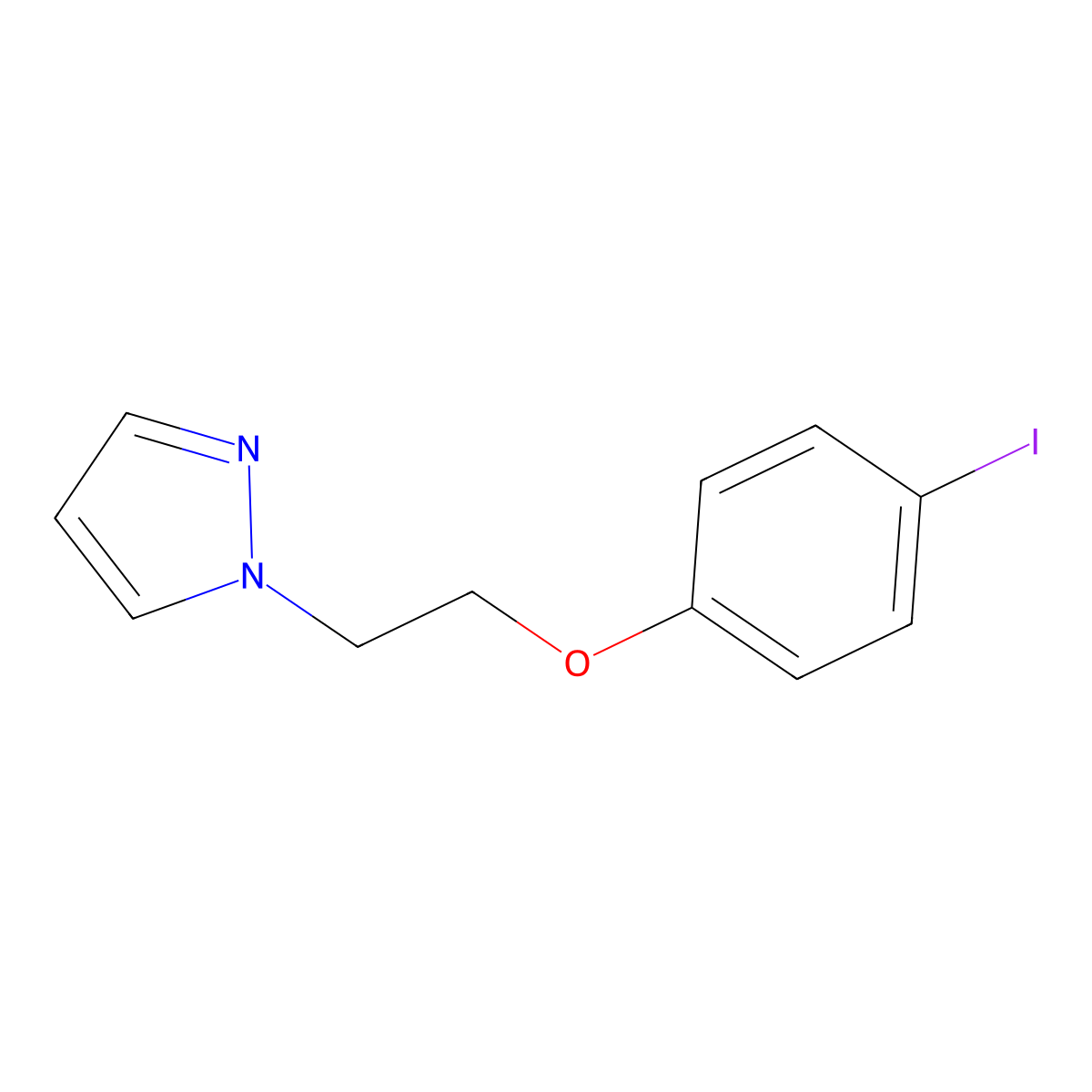 1-[2-(4-Iodophenoxy)ethyl]-1H-pyrazole molecular structure, CAS 1249271-11-1