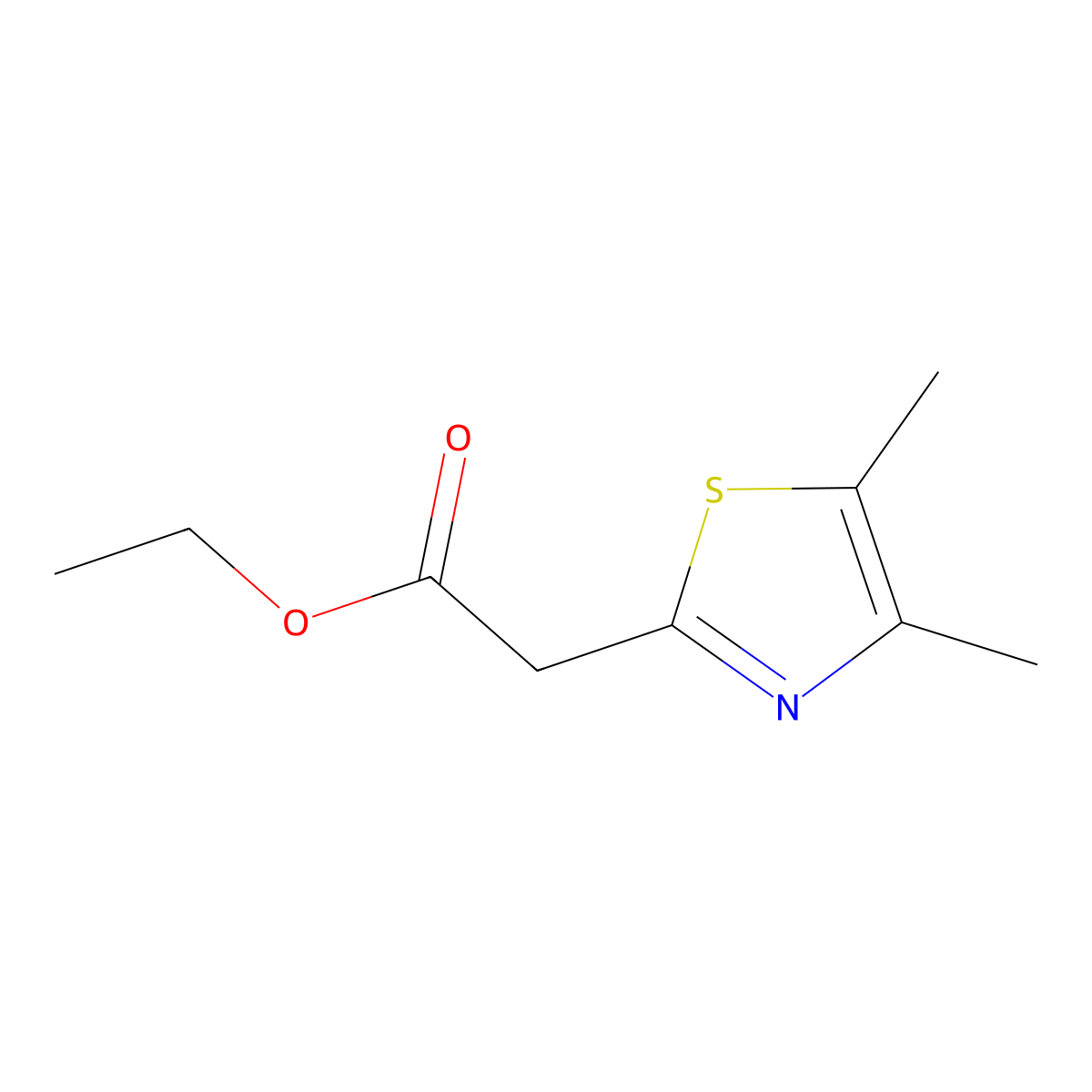 Ethyl 2-(dimethyl-1,3-thiazol-2-YL)acetate molecular structure, CAS 1249272-93-2