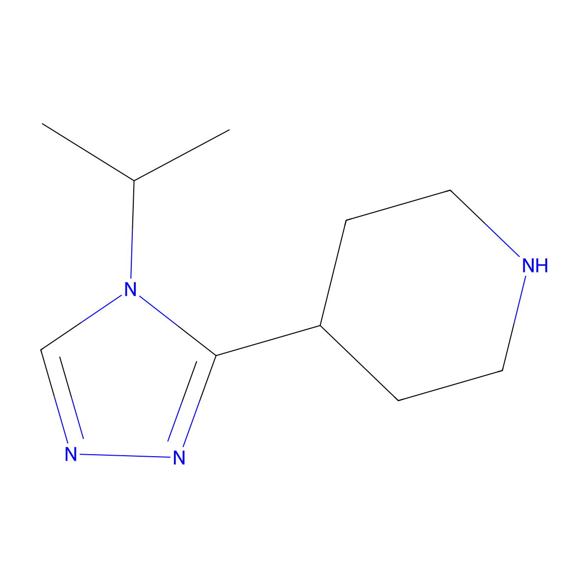 4-(4-Isopropyl-4H-1,2,4-triazol-3-yl)piperidine dihydrochloride molecular structure, CAS 1249273-72-0
