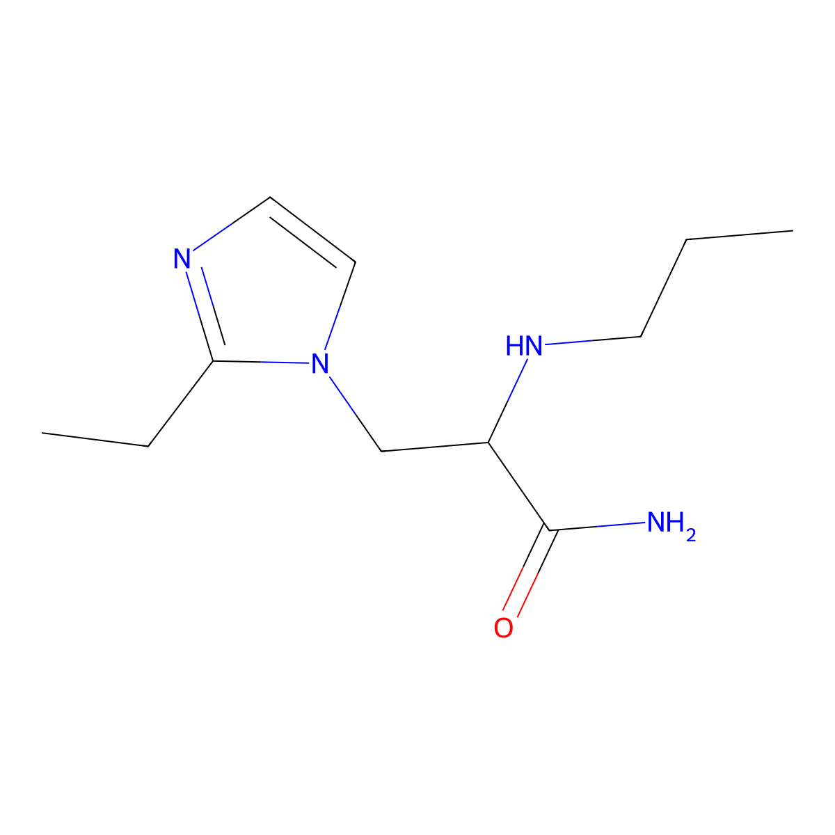 3-(2-Ethyl-1h-imidazol-1-yl)-2-(propylamino)propanamide molecular structure, CAS 1249275-79-3