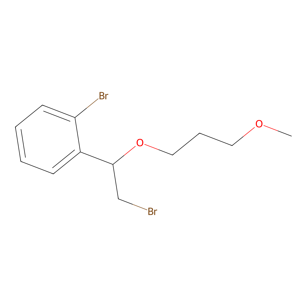 1-Bromo-2-[2-bromo-1-(3-methoxypropoxy)ethyl]benzene molecular structure, CAS 1249275-84-0