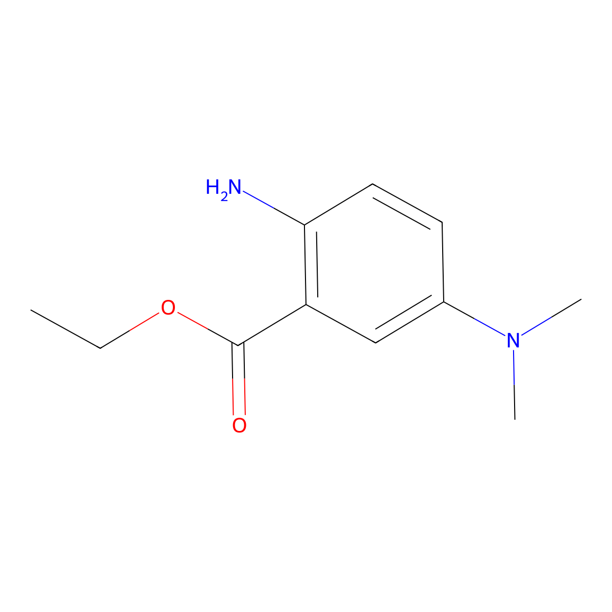 Ethyl 2-amino-5-(dimethylamino)benzoate molecular structure, CAS 1249278-90-7