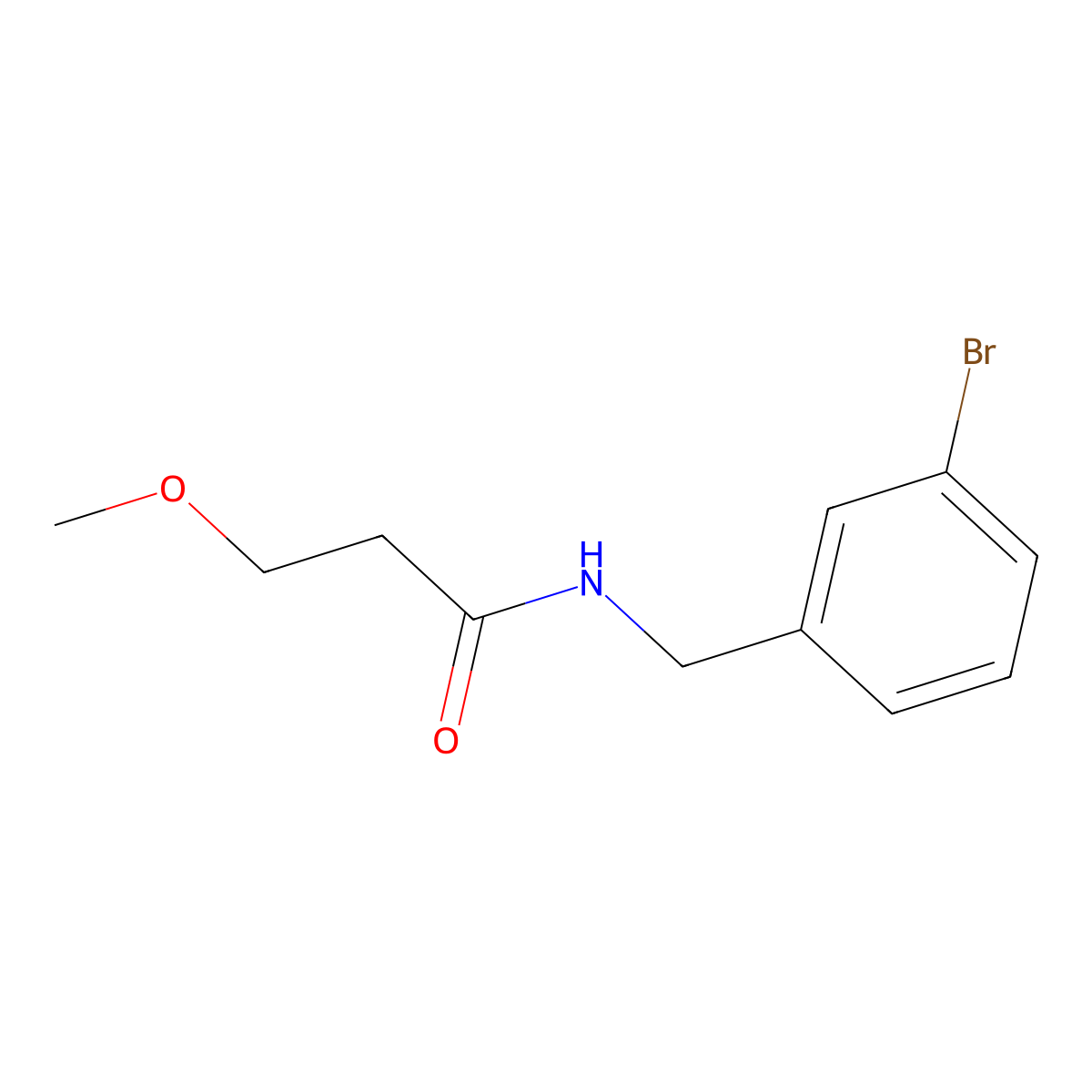 N-[(3-bromophenyl)methyl]-3-methoxypropanamide molecular structure, CAS 1249279-62-6