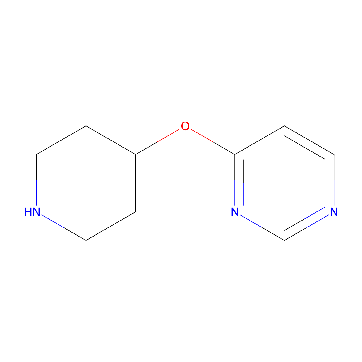 4-(Piperidin-4-yloxy)pyrimidine molecular structure, CAS 1249279-87-5