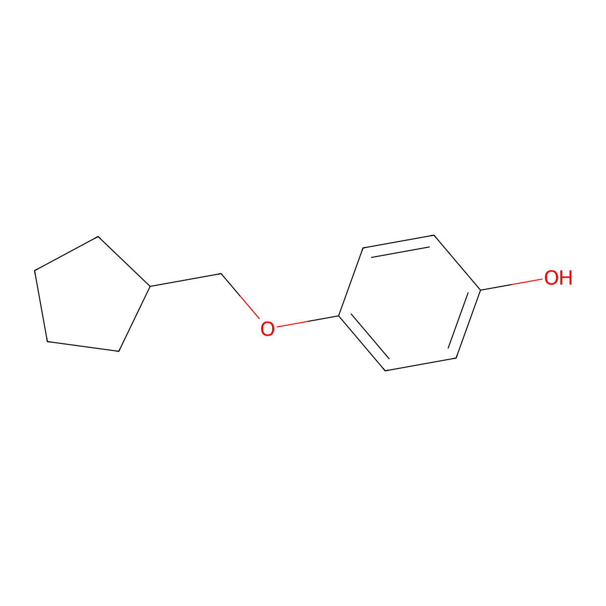 4-(Cyclopentylmethoxy)phenol molecular structure, CAS 1249280-22-5