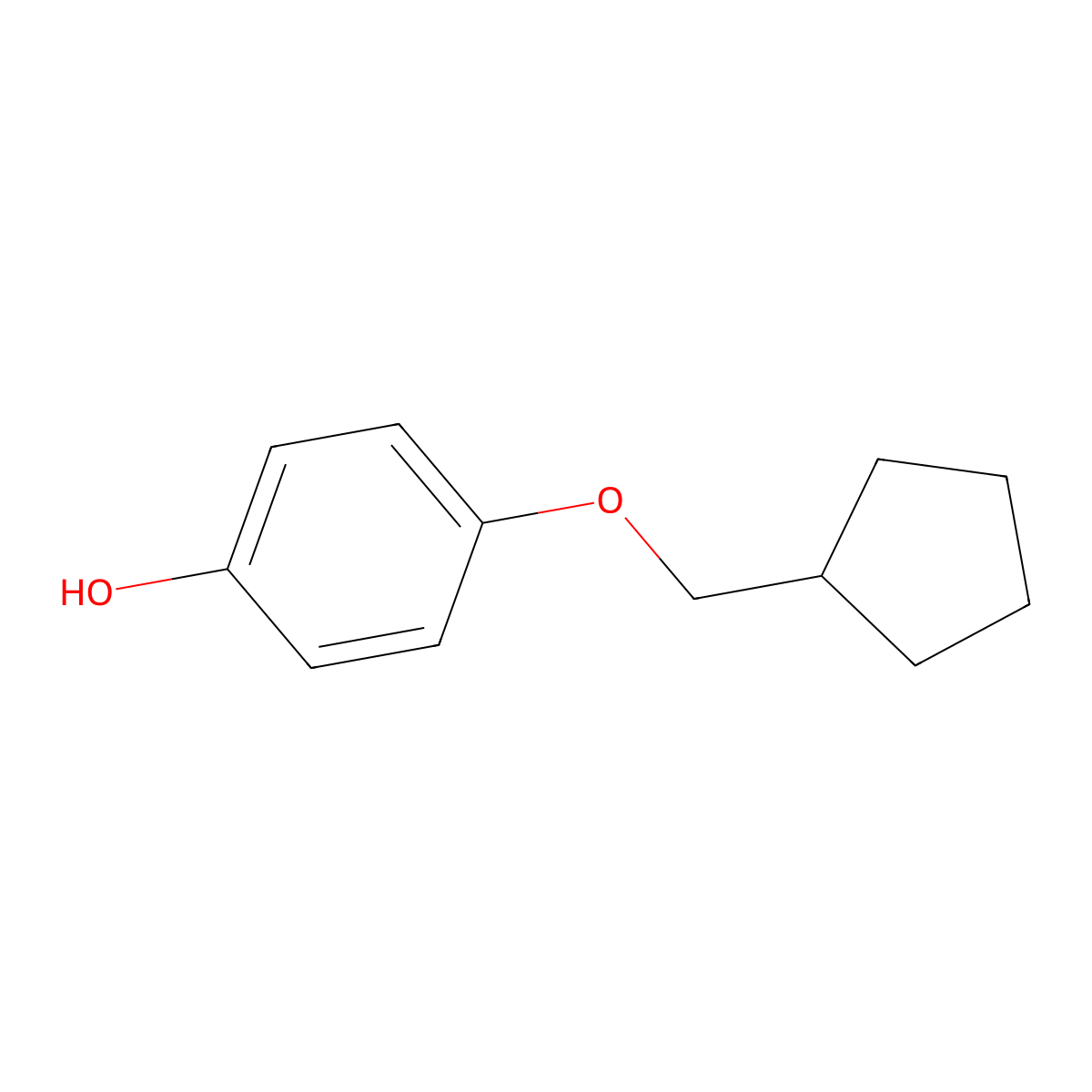 4-(Cyclopentylmethoxy)phenol molecular structure, CAS 1249280-22-5