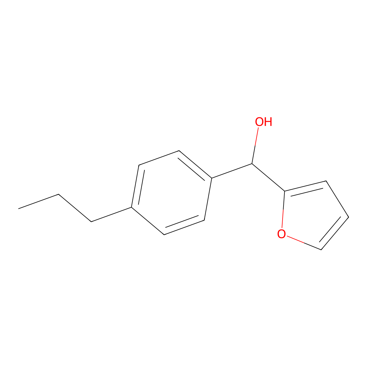 Furan-2-yl(4-propylphenyl)methanol molecular structure, CAS 1249280-45-2