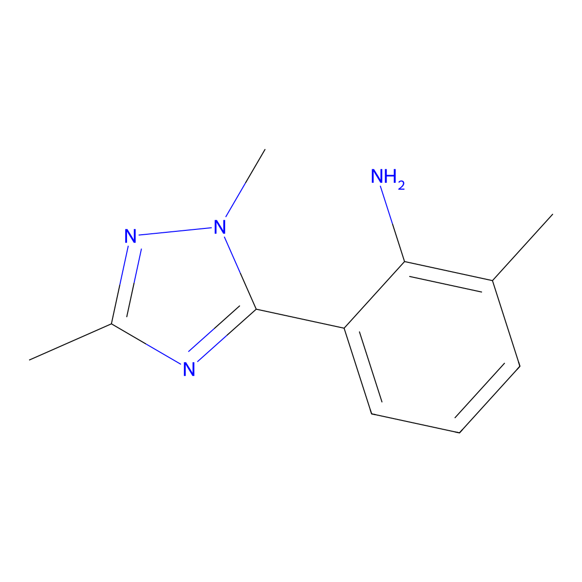 2-(1,3-Dimethyl-1h-1,2,4-triazol-5-yl)-6-methylaniline molecular structure, CAS 1249282-73-2