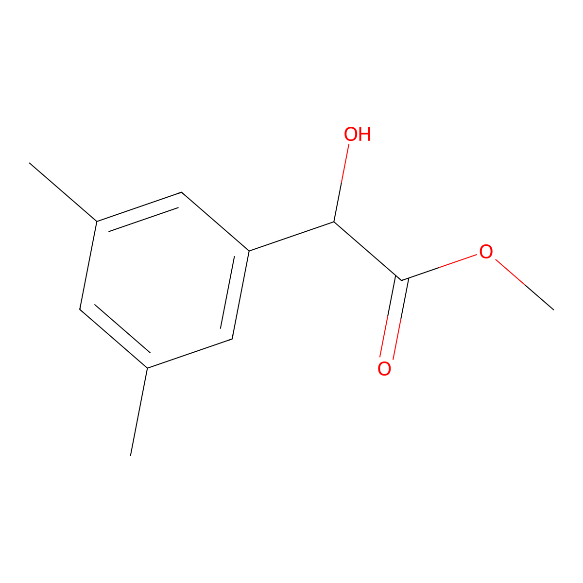 Methyl 2-(3,5-dimethylphenyl)-2-hydroxyacetate molecular structure, CAS 1249284-96-5