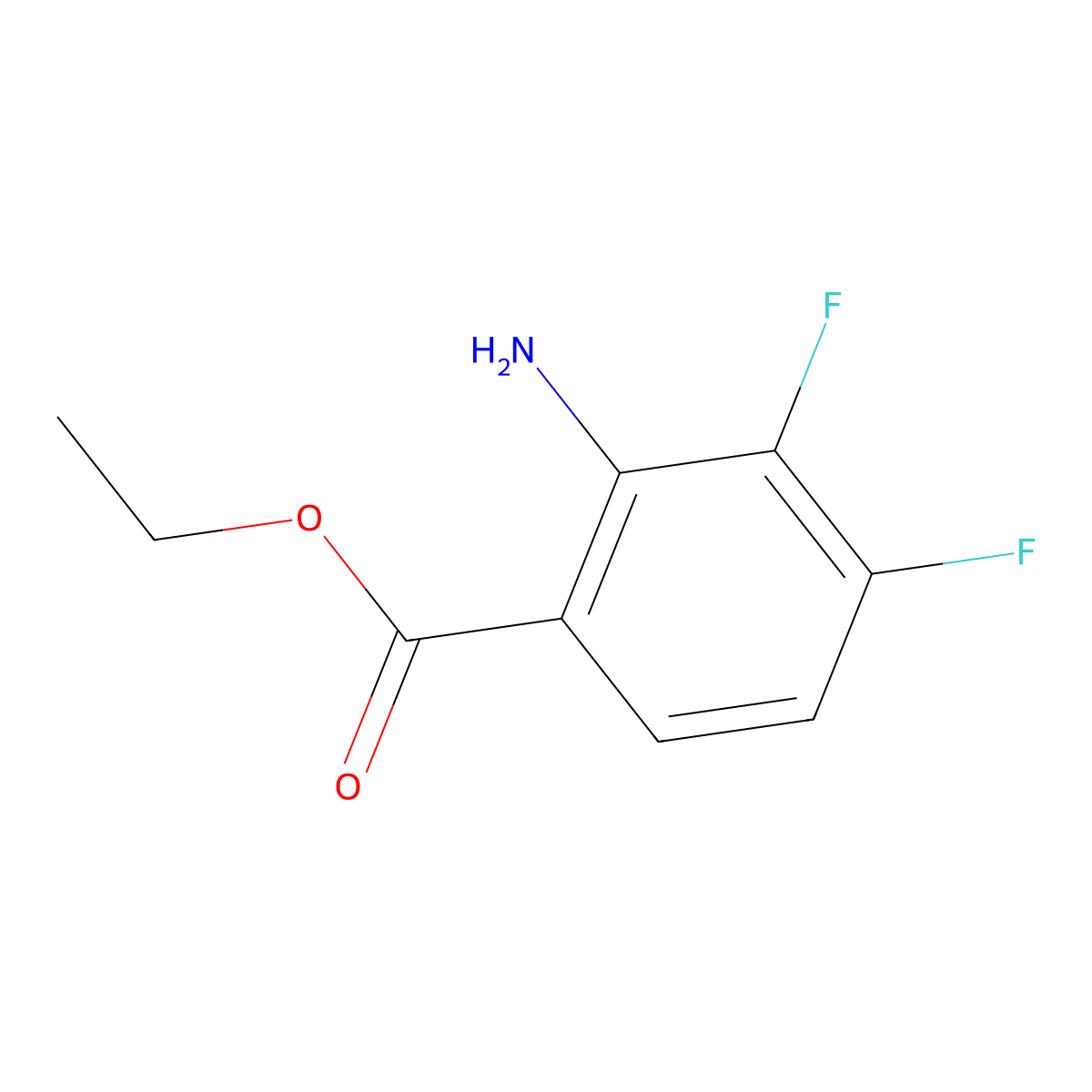 Ethyl 2-amino-3,4-difluorobenzoate molecular structure, CAS 1249285-45-7