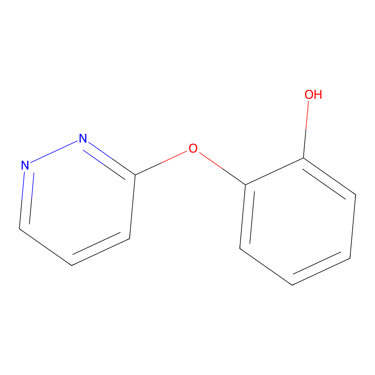 2-(Pyridazin-3-yloxy)phenol molecular structure, CAS 1249285-64-0