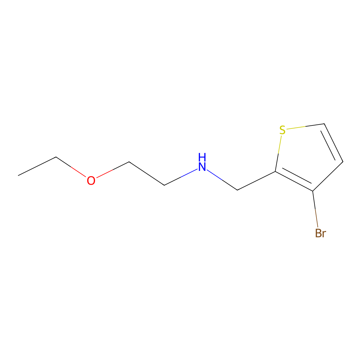 [(3-Bromothiophen-2-yl)methyl](2-ethoxyethyl)amine molecular structure, CAS 1249289-26-6