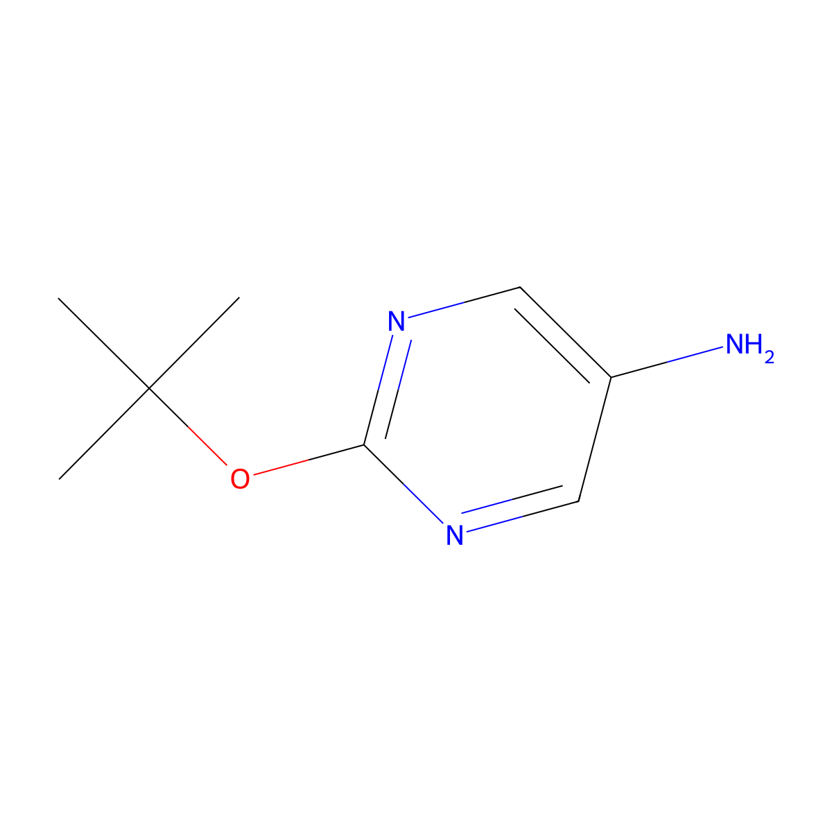 2-(Tert-butoxy)pyrimidin-5-amine molecular structure, CAS 1249290-72-9