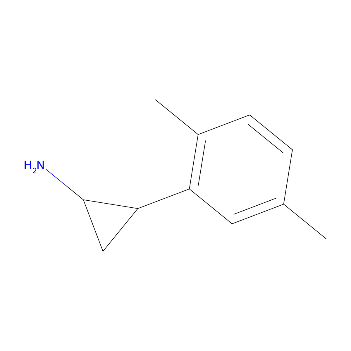 2-(2,5-Dimethylphenyl)cyclopropan-1-amine molecular structure, CAS 1249293-28-4