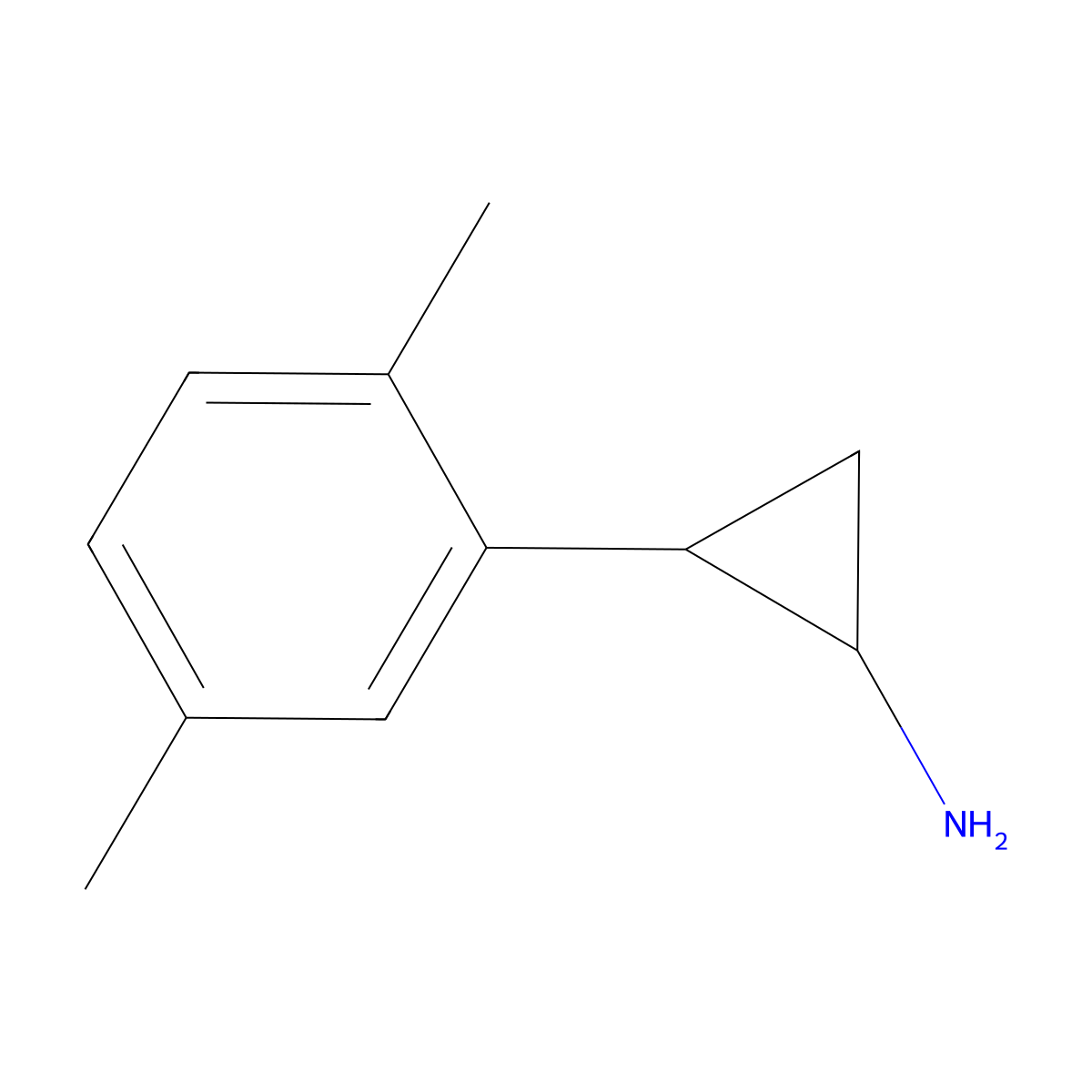 2-(2,5-Dimethylphenyl)cyclopropan-1-amine molecular structure, CAS 1249293-28-4
