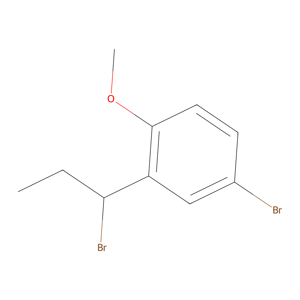 4-Bromo-2-(1-bromopropyl)-1-methoxybenzene molecular structure, CAS 1249294-65-2