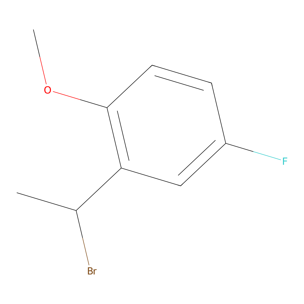 2-(1-Bromoethyl)-4-fluoro-1-methoxybenzene molecular structure, CAS 1249296-67-0