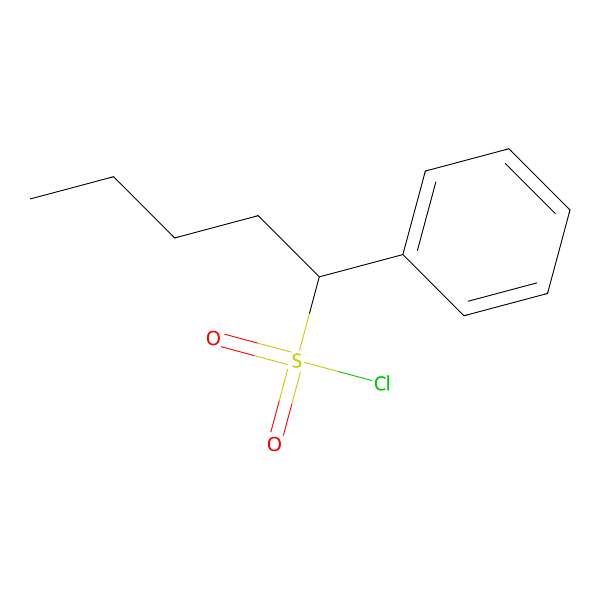 1-Phenylpentane-1-sulfonyl chloride molecular structure, CAS 1249297-99-1