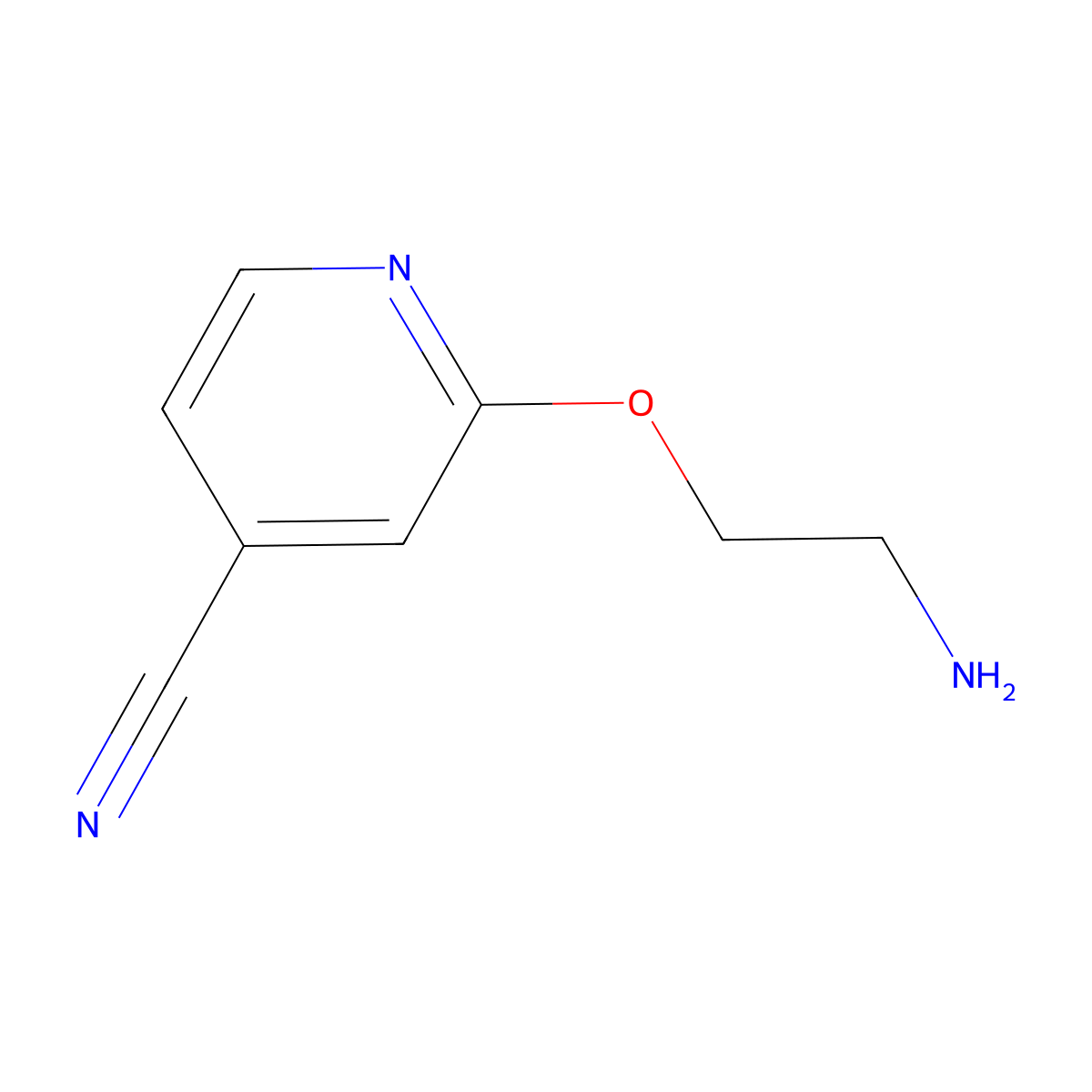 2-(2-Aminoethoxy)isonicotinonitrile molecular structure, CAS 1249298-16-5