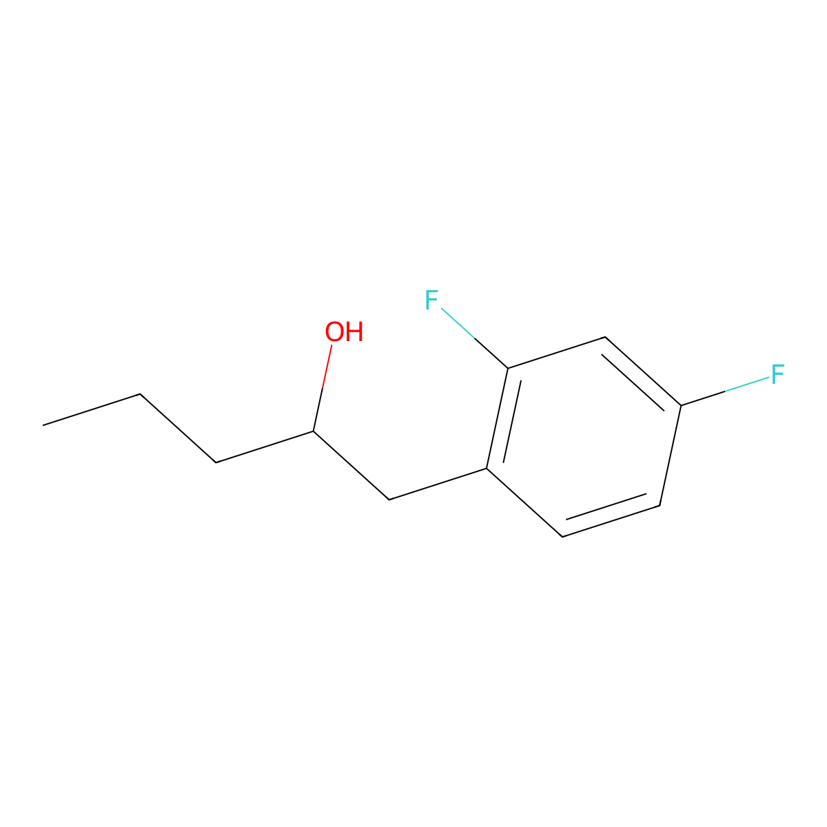 1-(2,4-Difluorophenyl)-2-pentanol molecular structure, CAS 1249298-91-6