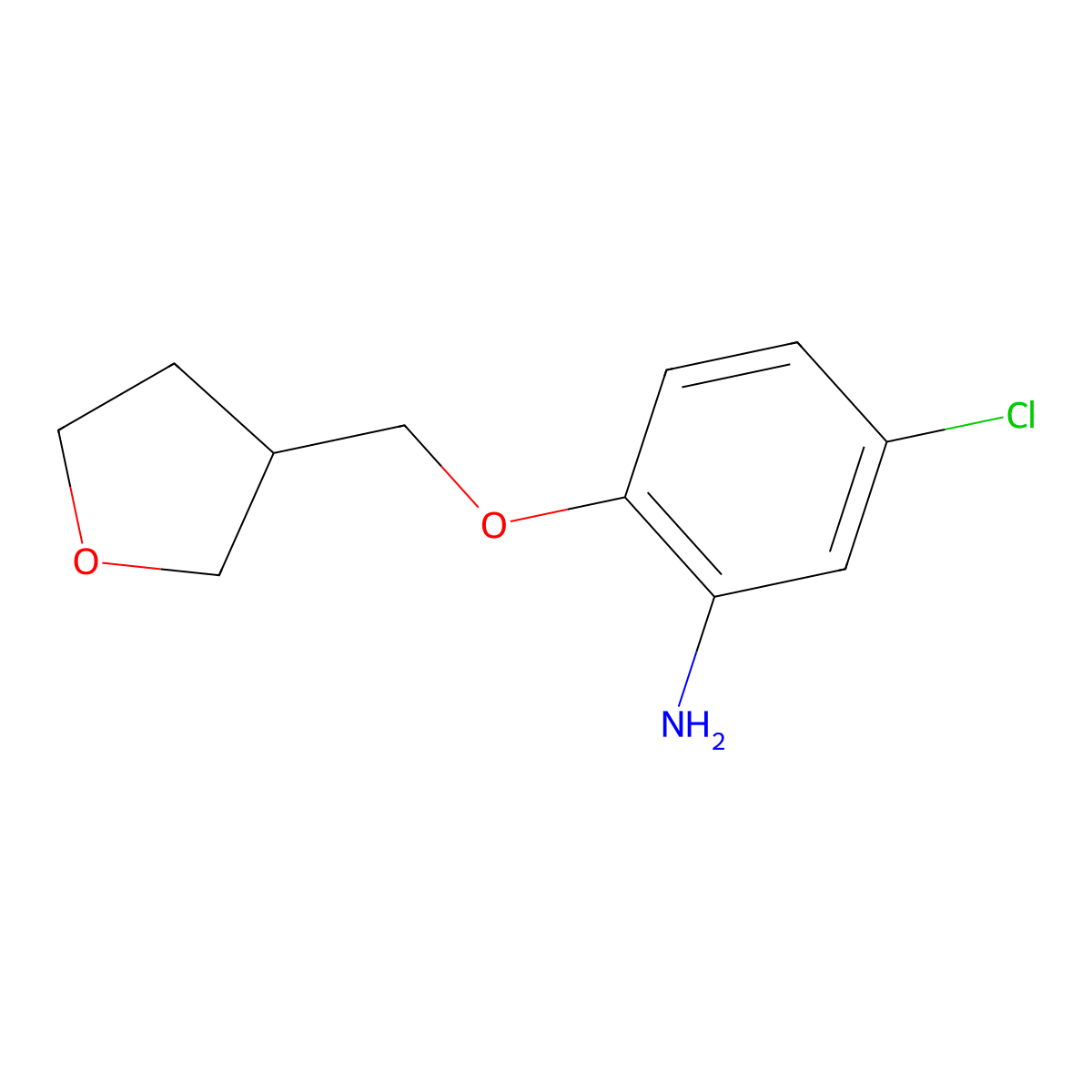5-Chloro-2-(oxolan-3-ylmethoxy)aniline molecular structure, CAS 1249299-13-5