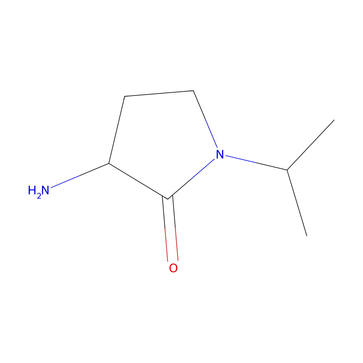 3-Amino-1-(propan-2-yl)pyrrolidin-2-one molecular structure, CAS 1249299-18-0