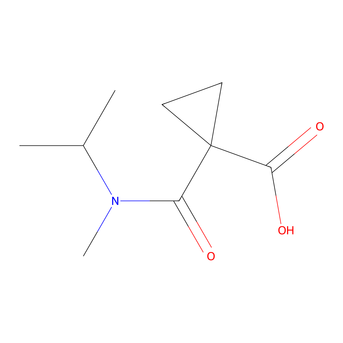 1-[Methyl(propan-2-yl)carbamoyl]cyclopropane-1-carboxylic acid molecular structure, CAS 1249301-51-6