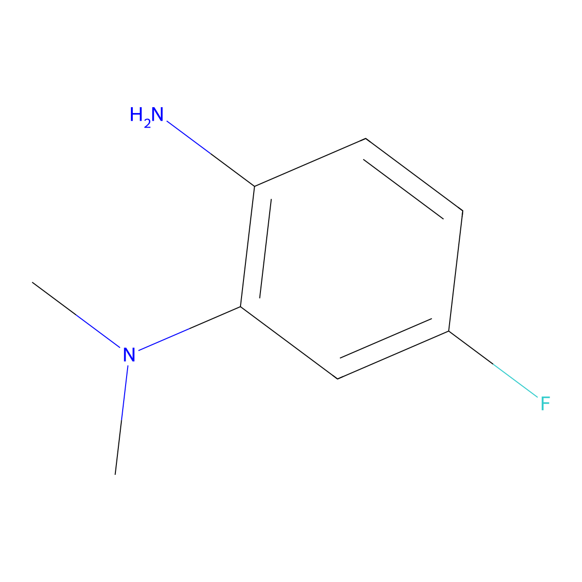 5-fluoro-N1,N1-dimethylbenzene-1,2-diamine molecular structure, CAS 1249302-23-5