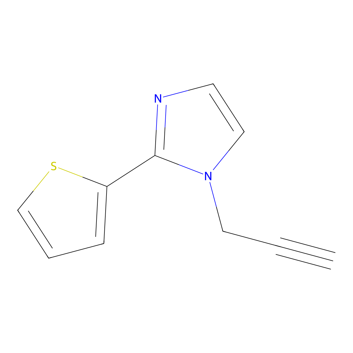 1-(Prop-2-YN-1-YL)-2-(thiophen-2-YL)-1H-imidazole molecular structure, CAS 1249302-29-1