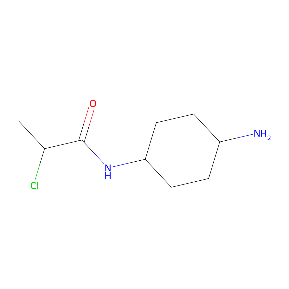 N-(4-aminocyclohexyl)-2-chloropropanamide molecular structure, CAS 1249304-24-2