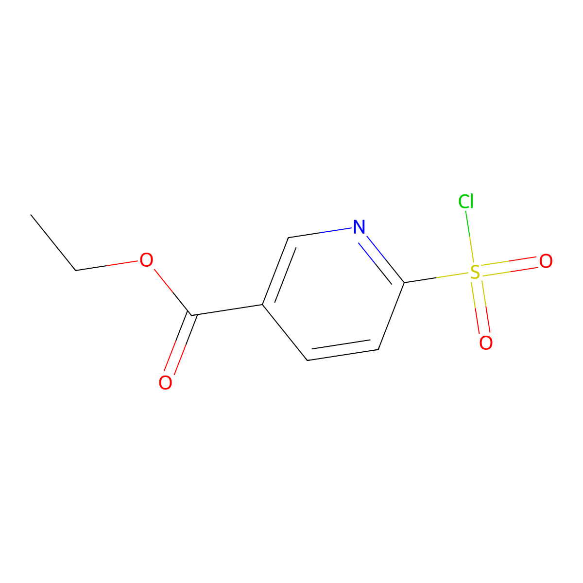 Ethyl 6-(chlorosulfonyl)pyridine-3-carboxylate molecular structure, CAS 1249304-48-0