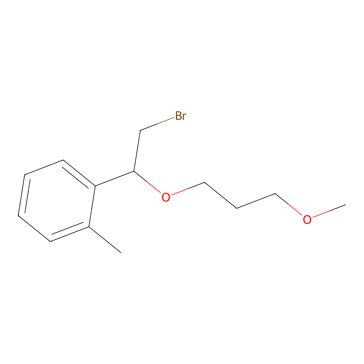 1-(2-Bromo-1-(3-methoxypropoxy)ethyl)-2-methylbenzene molecular structure, CAS 1249305-40-5