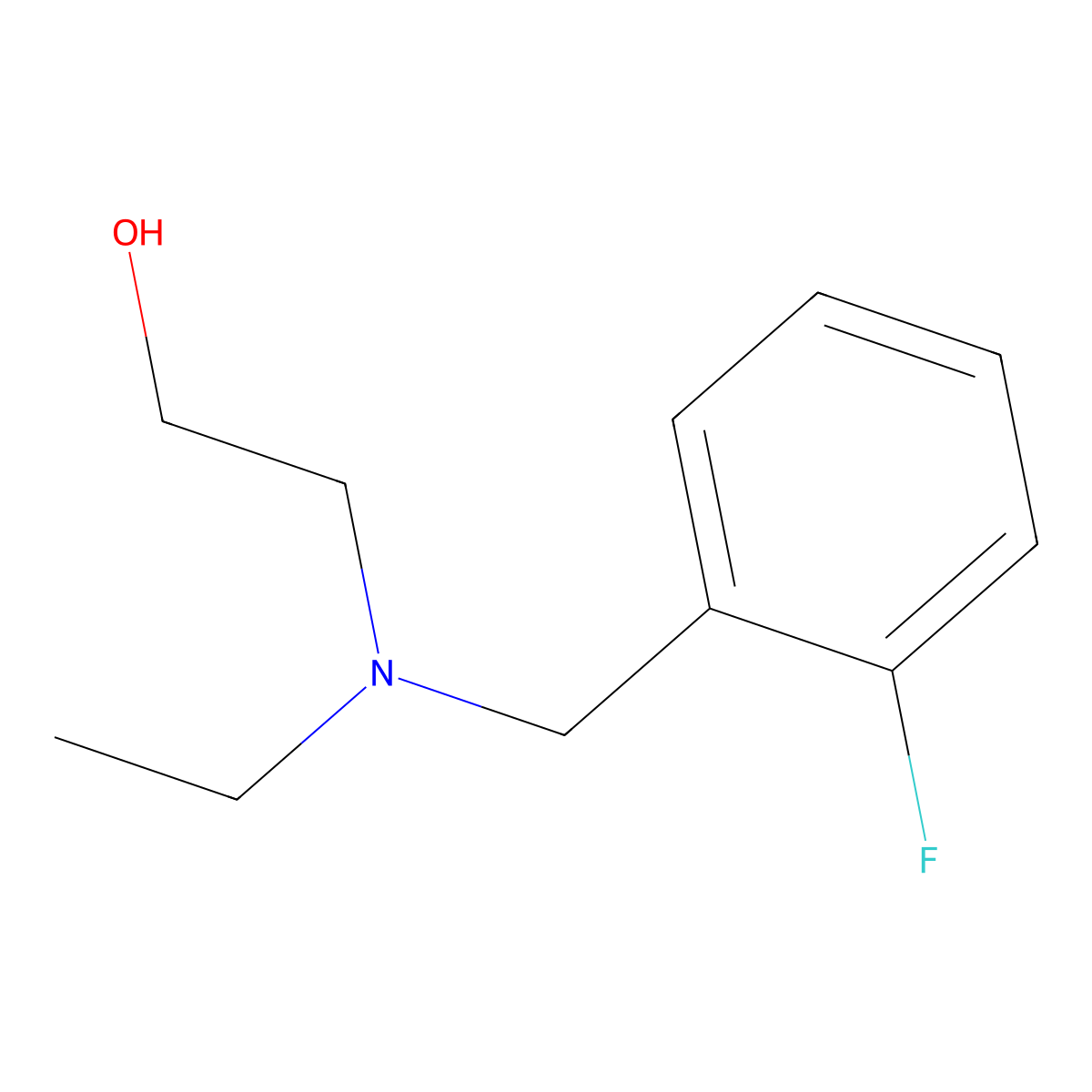 2-[Ethyl-(2-fluoro-benzyl)-amino]-ethanol molecular structure, CAS 1249305-67-6