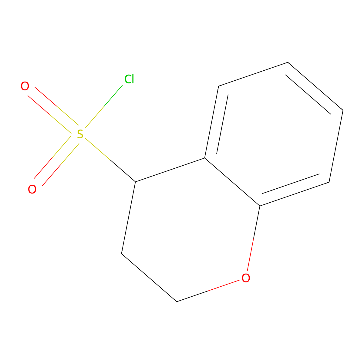 3,4-dihydro-2H-1-benzopyran-4-sulfonyl chloride molecular structure, CAS 1249310-02-8