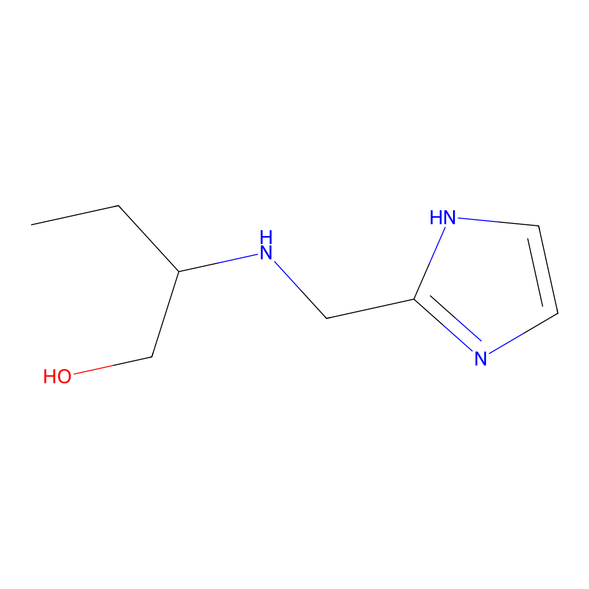 2-(((1h-Imidazol-2-yl)methyl)amino)butan-1-ol molecular structure, CAS 1249310-08-4