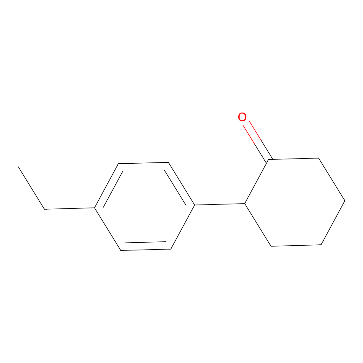 2-(4-Ethylphenyl)cyclohexan-1-one molecular structure, CAS 1249310-38-0