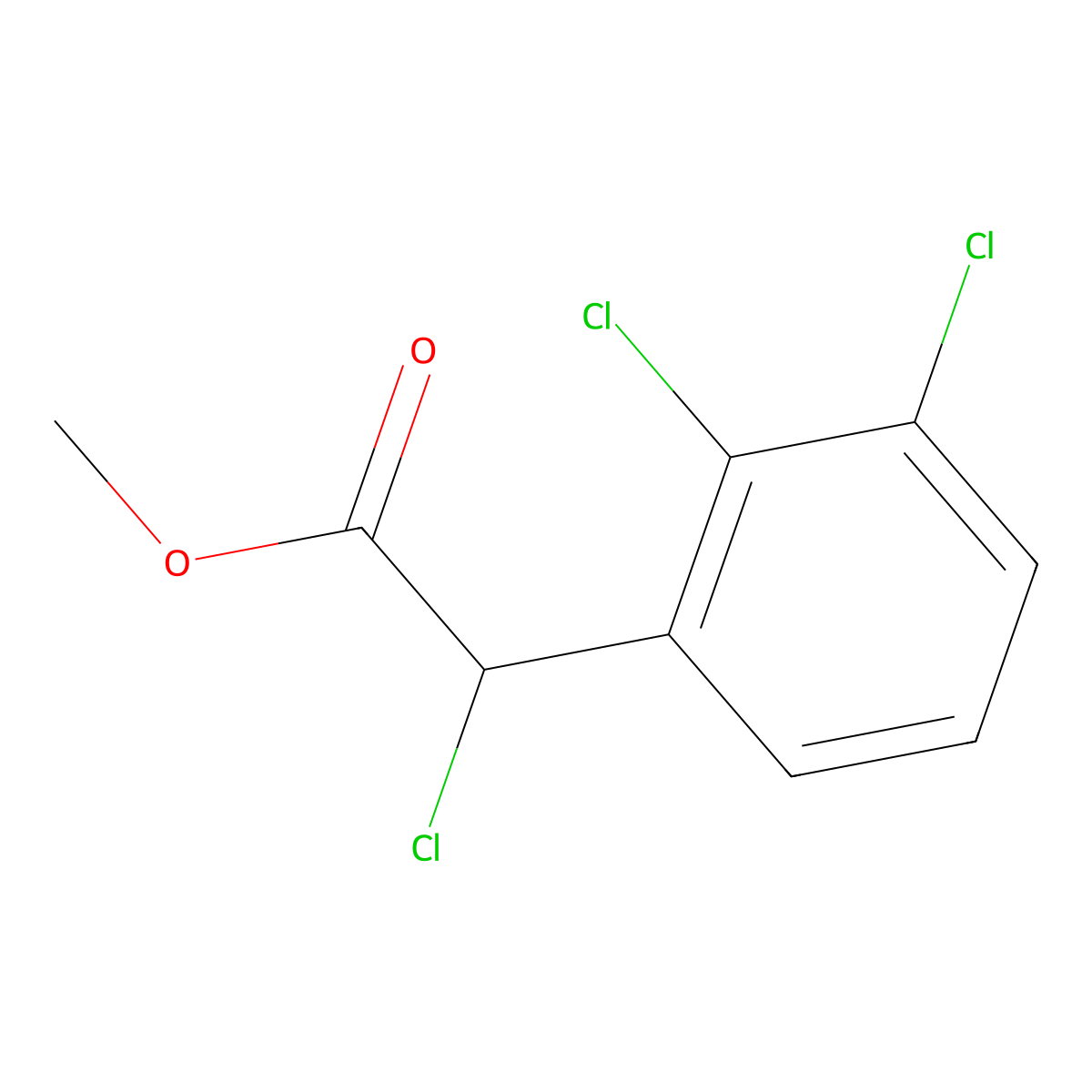 Methyl 2-chloro-2-(2,3-dichlorophenyl)acetate molecular structure, CAS 1249312-21-7