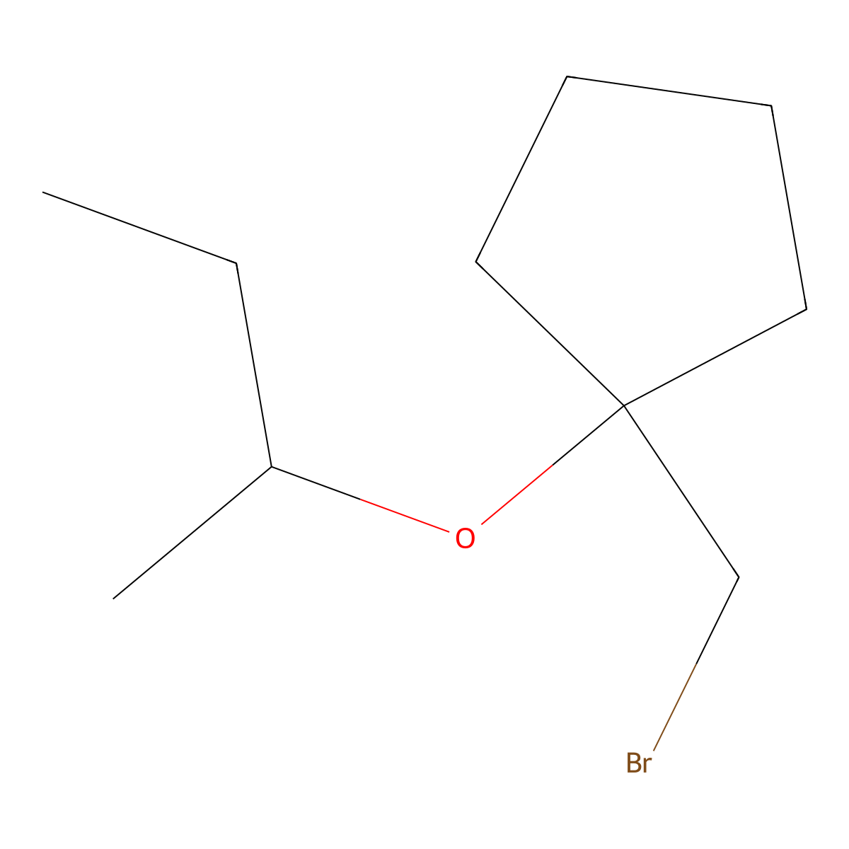 1-(Bromomethyl)-1-(sec-butoxy)cyclopentane molecular structure, CAS 1249318-66-8