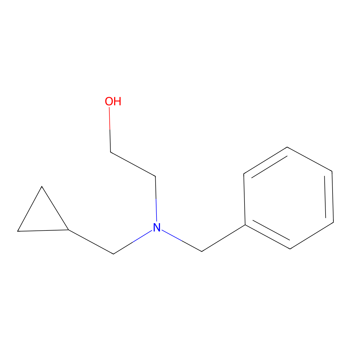 2-[Benzyl(cyclopropylmethyl)amino]ethanol molecular structure, CAS 1249321-20-7